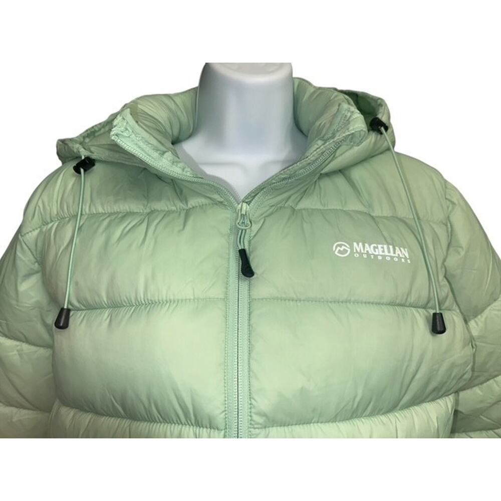 Magellan Outdoors Womens XL Lost Pine Crop Puffer Jacket Jade Green Classic Coat - Picture 7 of 10
